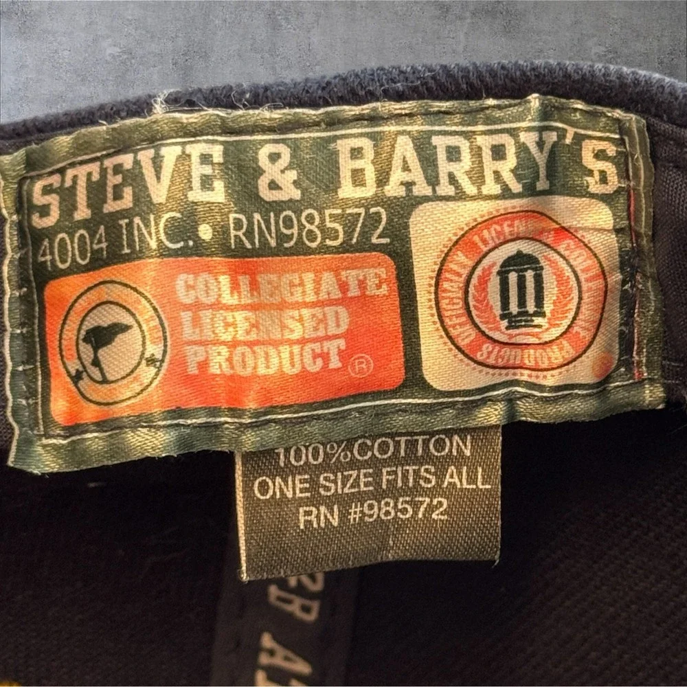 Steve & Barry's West Virginia Mountaineers Hat‎ OSFA Navy Blue Embroidered
